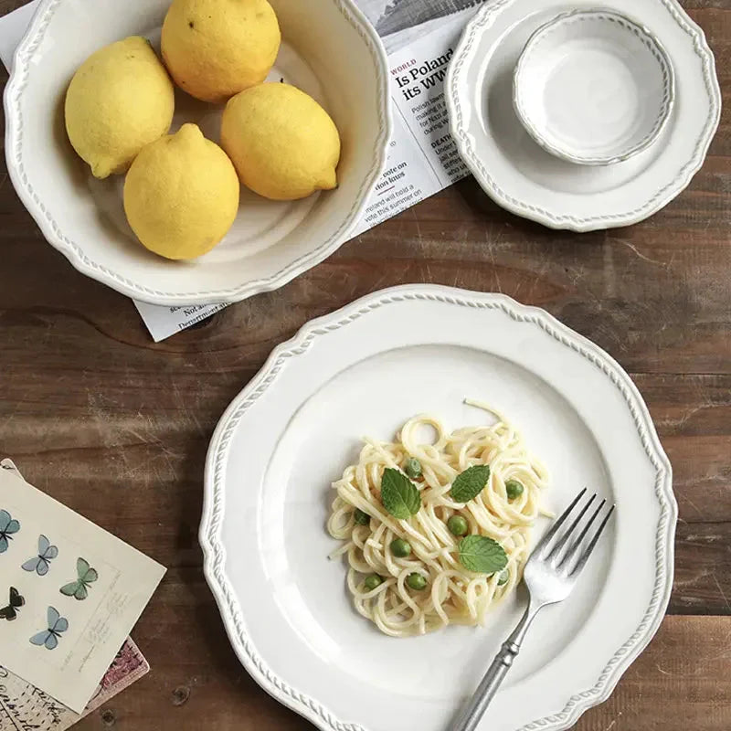 Nordic Vintage Ceramic Tableware Elegant Plates