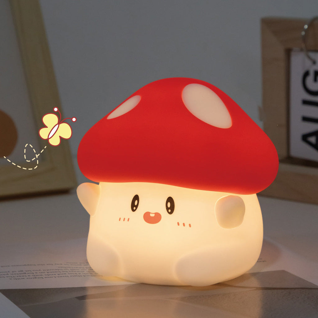 Mushroom LED Night Light for Kids Touch Control Silicone Lamp