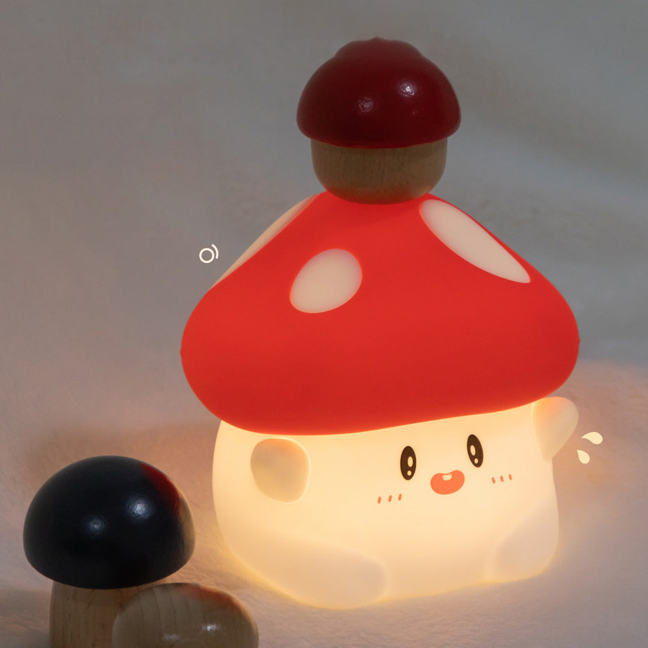 Mushroom LED Night Light for Kids Touch Control Silicone Lamp