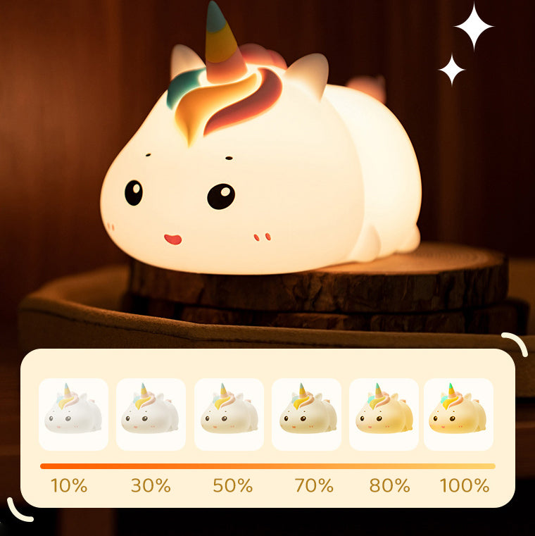 Unicorn LED Night Light for Kids with Touch Control Lamp