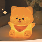 Raccoon LED Night Light Rechargeable Silicone Tap Lamp